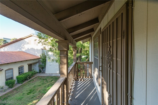 view of balcony