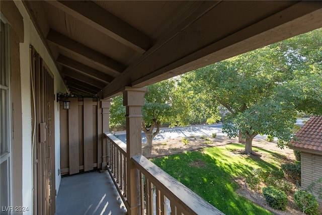 view of balcony