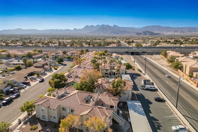 aerial view featuring a mountain view