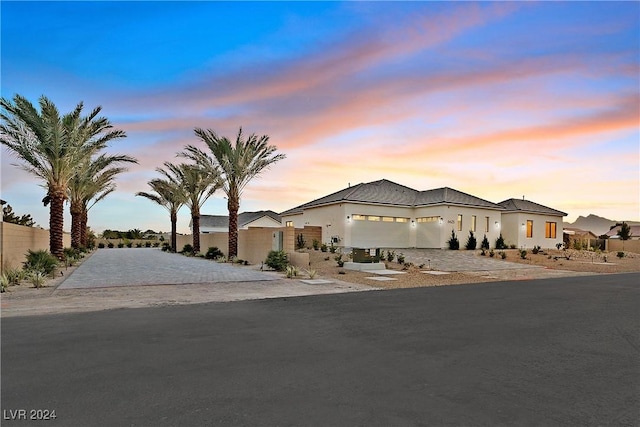 view of front of house featuring a garage