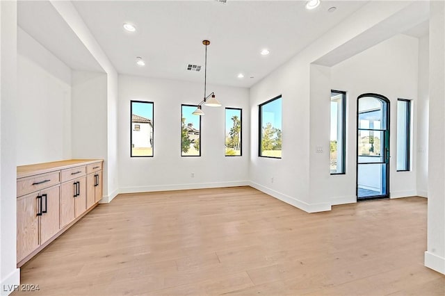 interior space featuring light hardwood / wood-style flooring