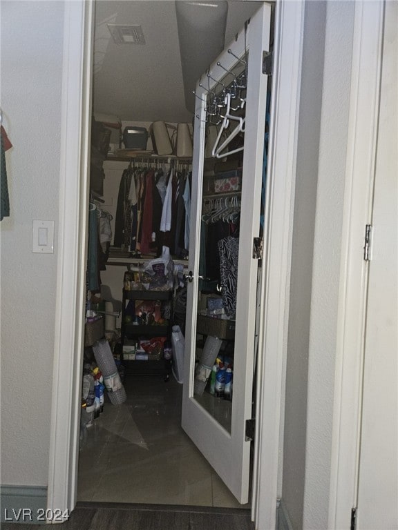 view of walk in closet