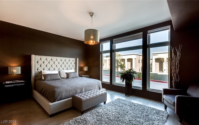 bedroom featuring hardwood / wood-style flooring