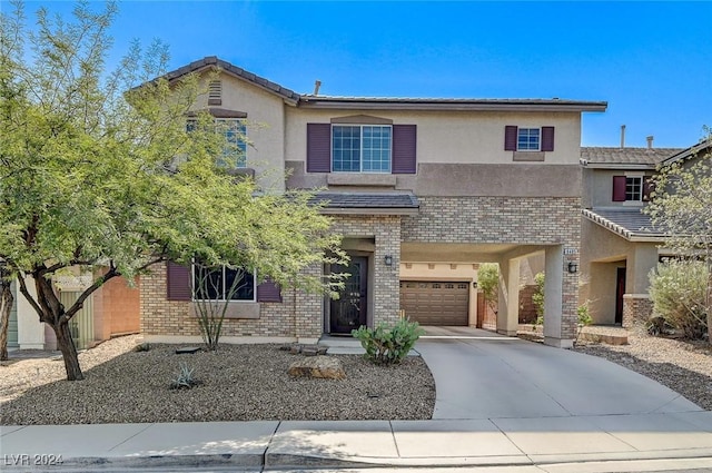 view of front of home featuring a garage