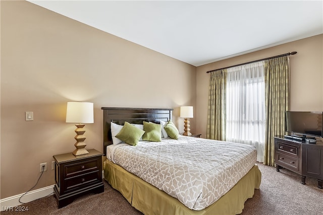 view of carpeted bedroom