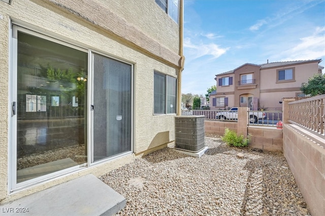 view of patio featuring central AC