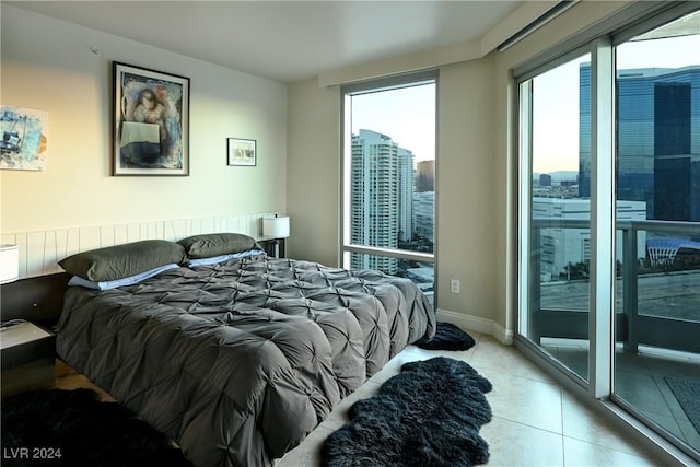 bedroom featuring access to exterior