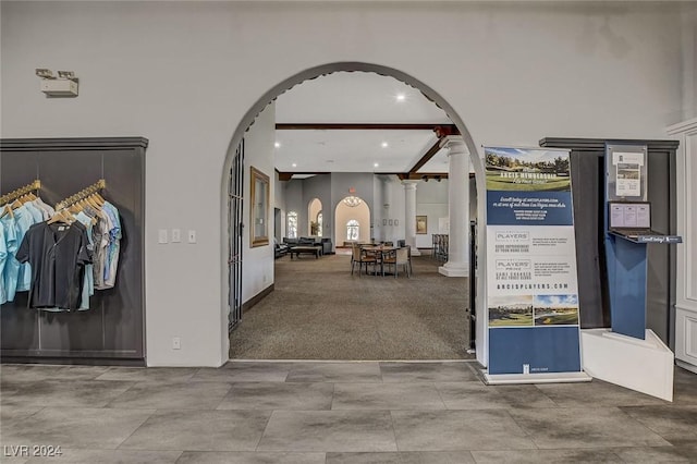 4810 Black Bear Rd Unit 202, Las Vegas, NV 89149 - hallway featuring arched walkways and recessed lighting