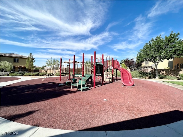 view of jungle gym