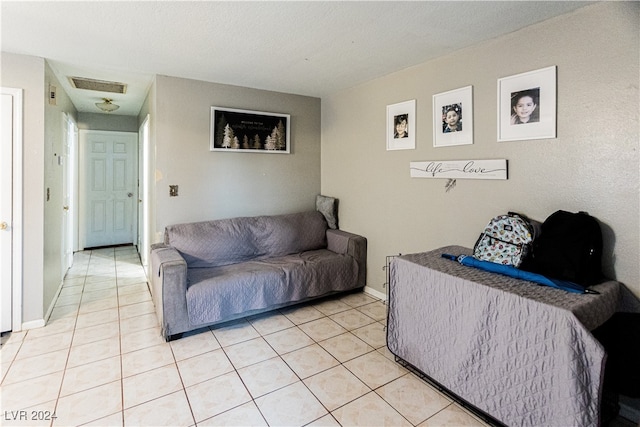 view of tiled living room