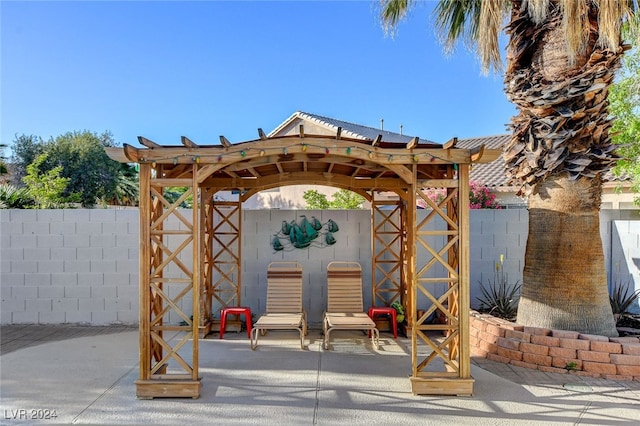 view of patio / terrace with a pergola