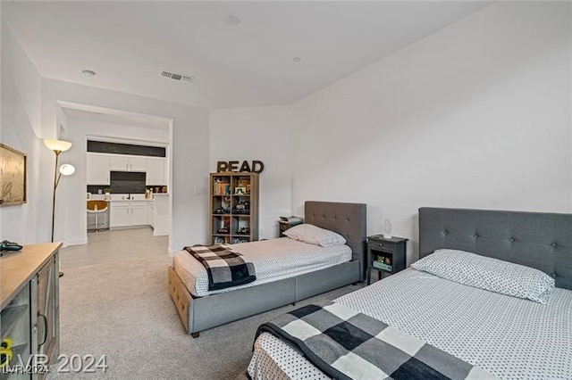 view of carpeted bedroom