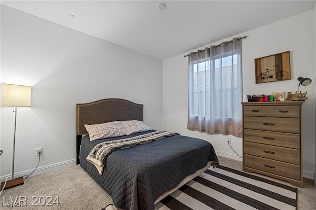 bedroom with carpet floors