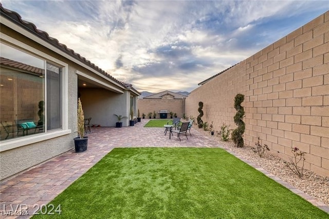 view of yard featuring a patio