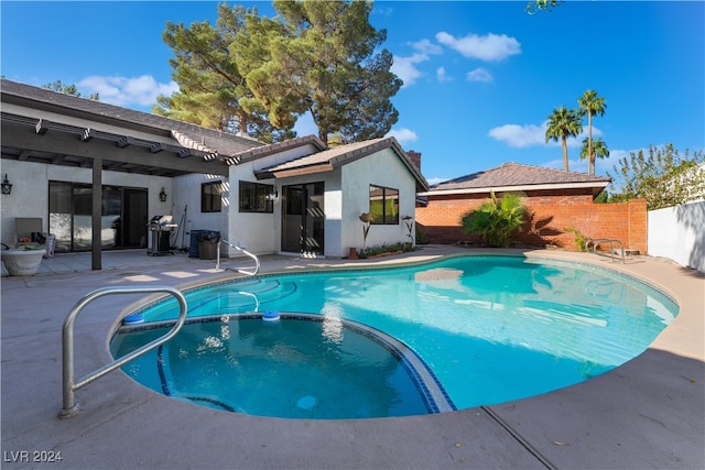 view of pool with a patio area