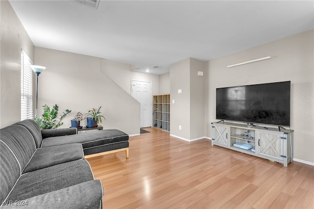 living room featuring hardwood / wood-style flooring