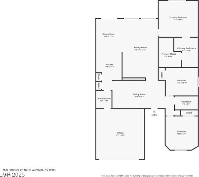7625 Fieldfare Dr, North Las Vegas, NV 89084 - room layout