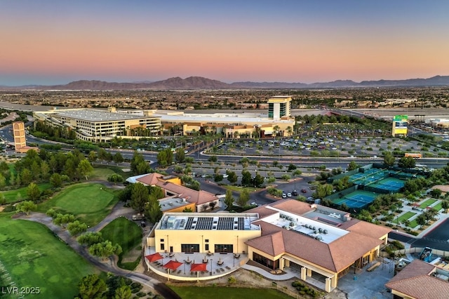 7625 Fieldfare Dr, North Las Vegas, NV 89084 - aerial view at dusk of a mountain view