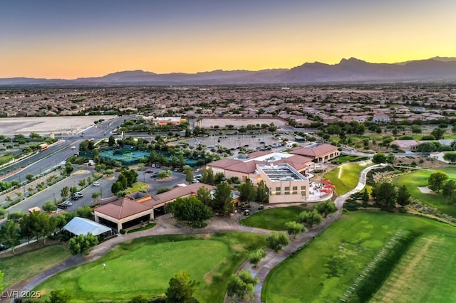 7625 Fieldfare Dr, North Las Vegas, NV 89084 - aerial view of property's location featuring mountains and a golf course
