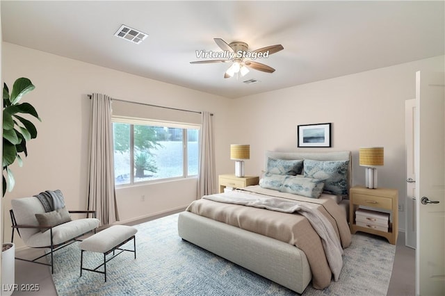 7625 Fieldfare Dr, North Las Vegas, NV 89084 - bedroom featuring a ceiling fan and baseboards