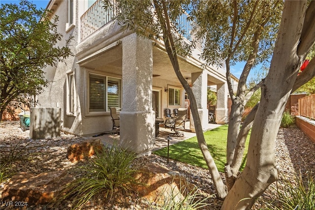 exterior space with a patio