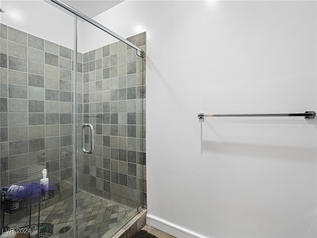 bathroom featuring walk in shower