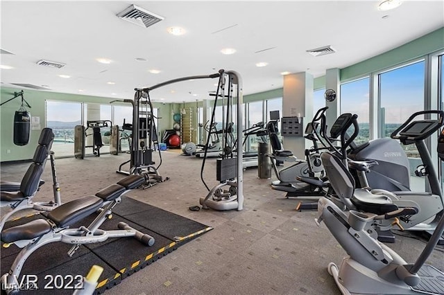 view of exercise room