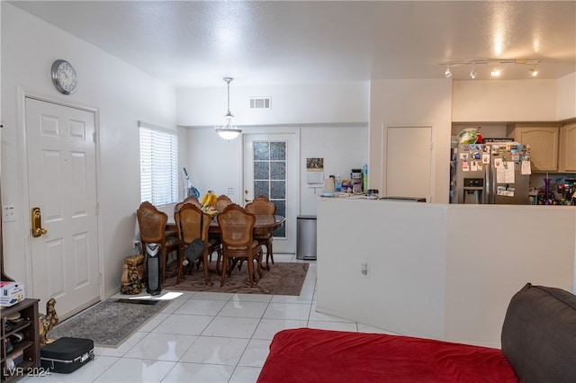 view of tiled dining space