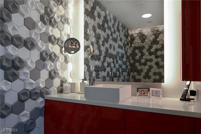 interior space with a sink