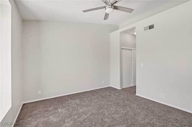 4811 Black Bear Rd Unit 201, Las Vegas, NV 89149 - carpeted spare room featuring ceiling fan and baseboards