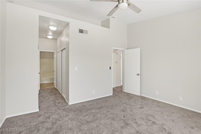 4811 Black Bear Rd Unit 201, Las Vegas, NV 89149 - unfurnished bedroom featuring carpet floors, baseboards, a closet, and a ceiling fan