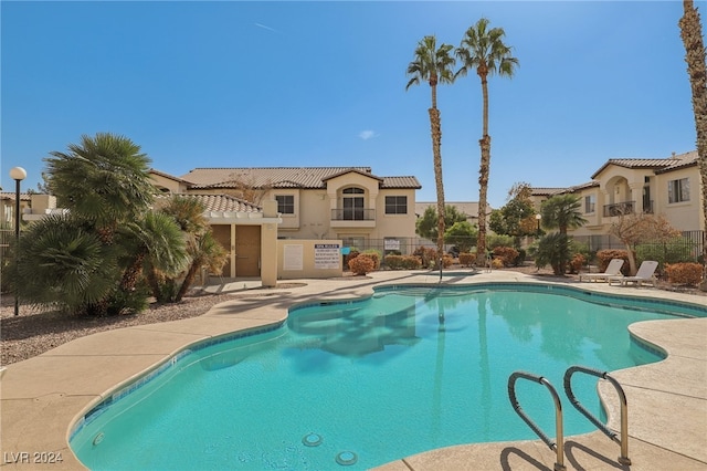 view of pool with a patio