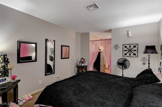 bedroom with carpet floors