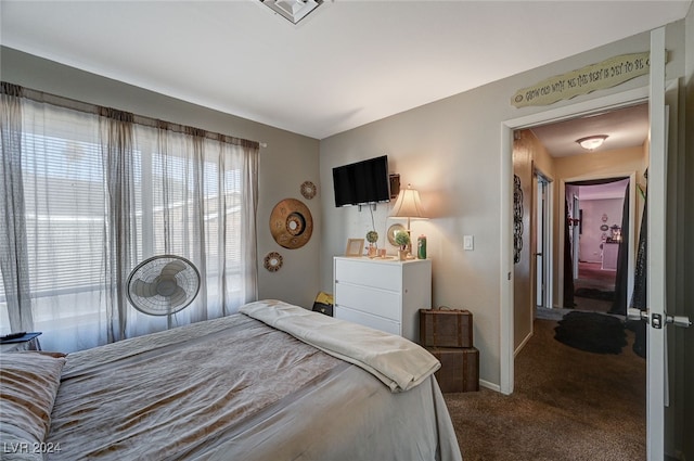 bedroom with carpet flooring