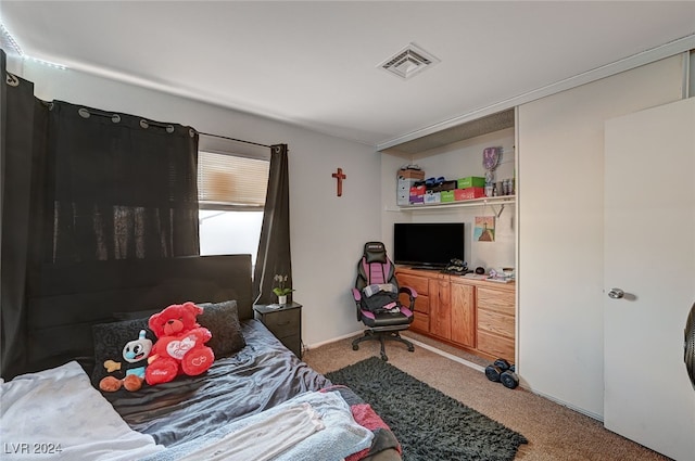 bedroom with carpet flooring