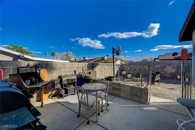 view of patio / terrace featuring a grill