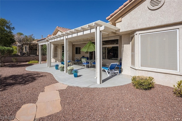 view of patio / terrace with a pergola