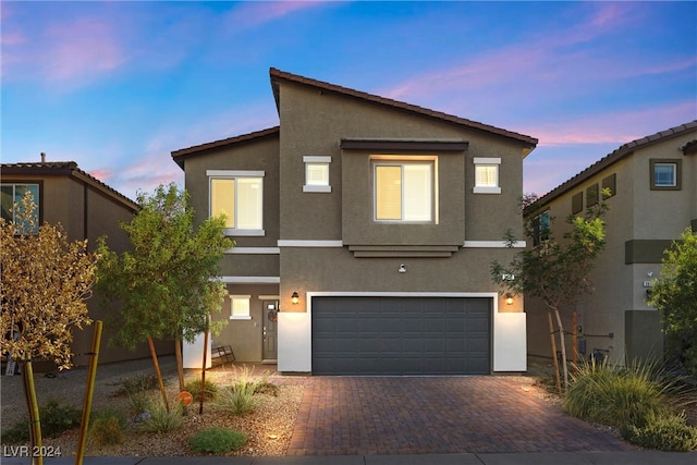 view of front facade with a garage