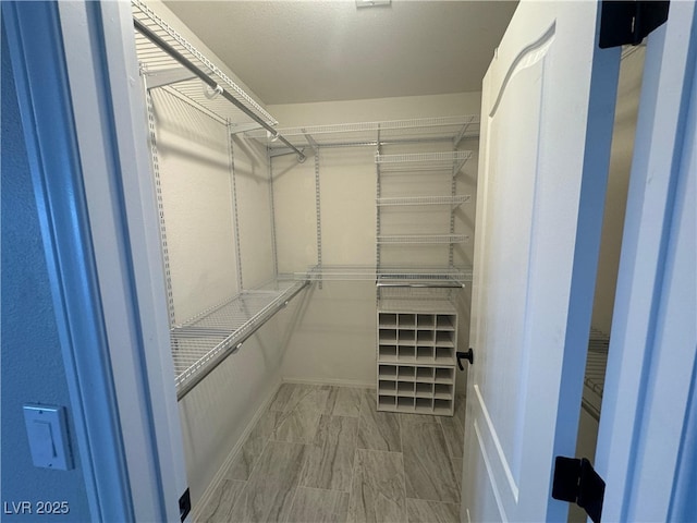 view of walk in closet