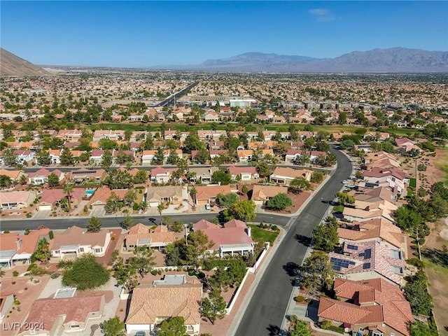 bird's eye view featuring a mountain view