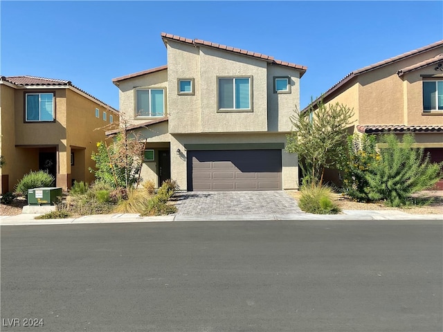 view of front of home featuring a garage