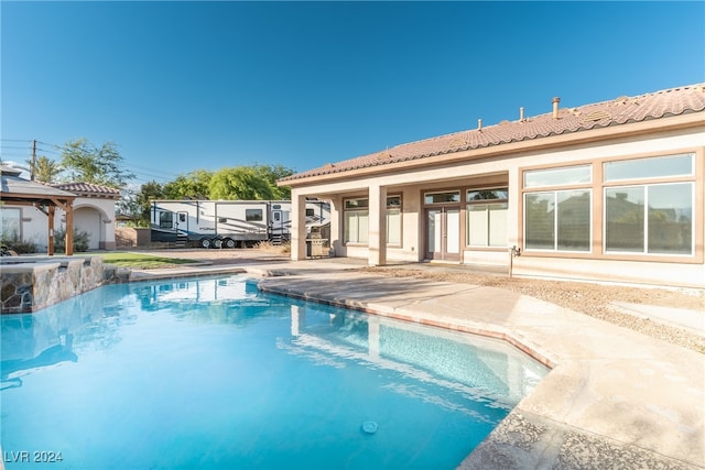 view of pool with a patio area