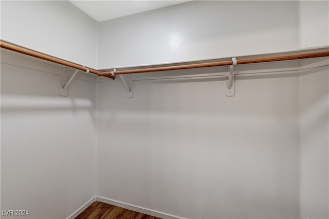 spacious closet featuring hardwood / wood-style flooring