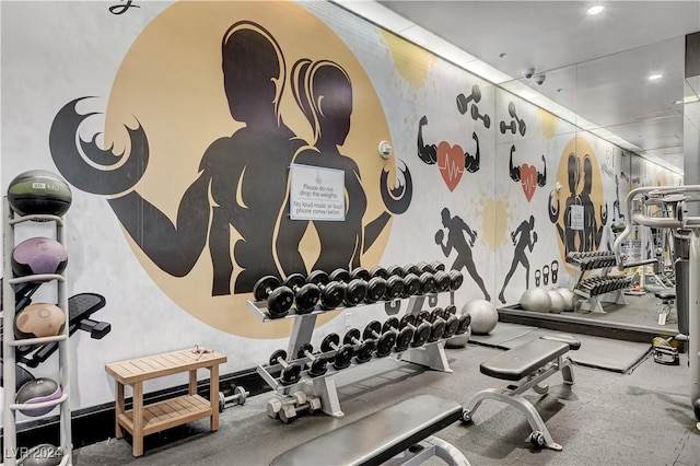 view of gym