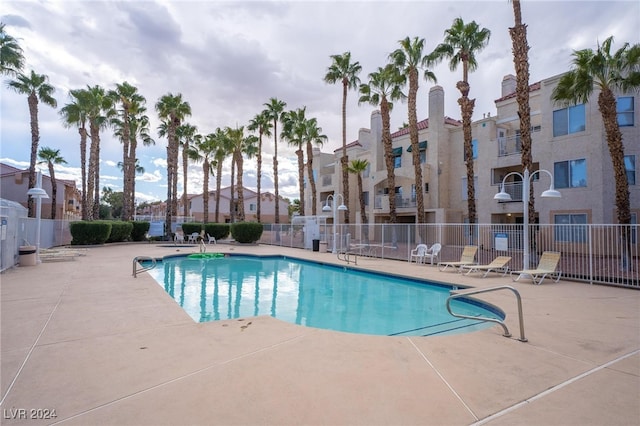 view of pool with a patio area