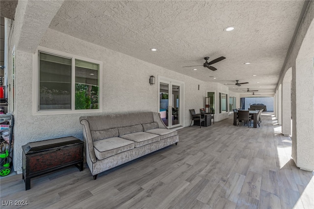 view of patio with ceiling fan