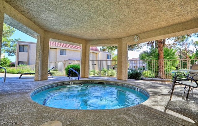 view of pool with a patio area