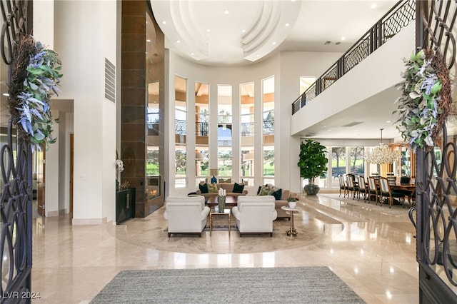31 Eagles Landing Ln, Las Vegas, NV 89141 - community lobby with a towering ceiling and recessed lighting