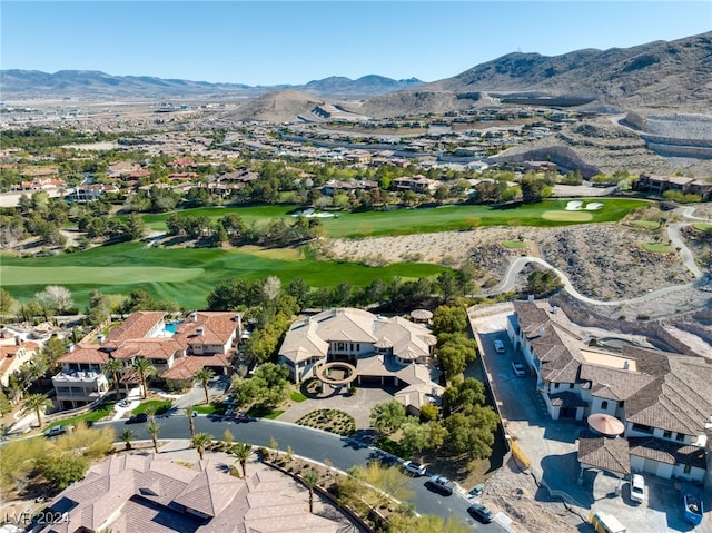 aerial view with a mountain view