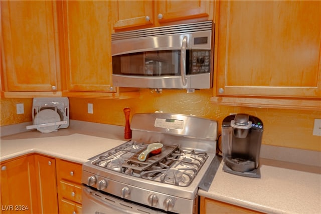 kitchen with appliances with stainless steel finishes